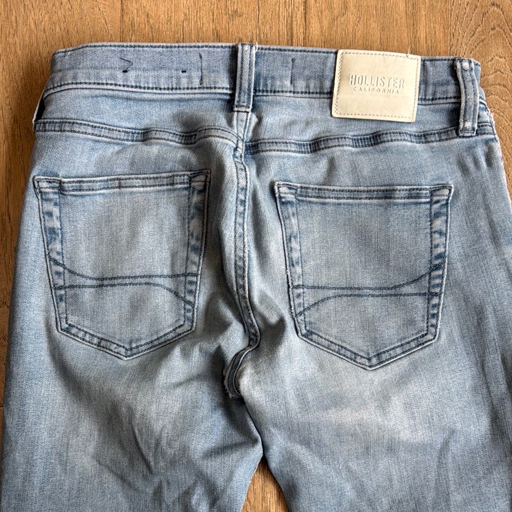 Hollister Blue Skinny Jeans Distressed Size 30x30 - Picture 6 of 6